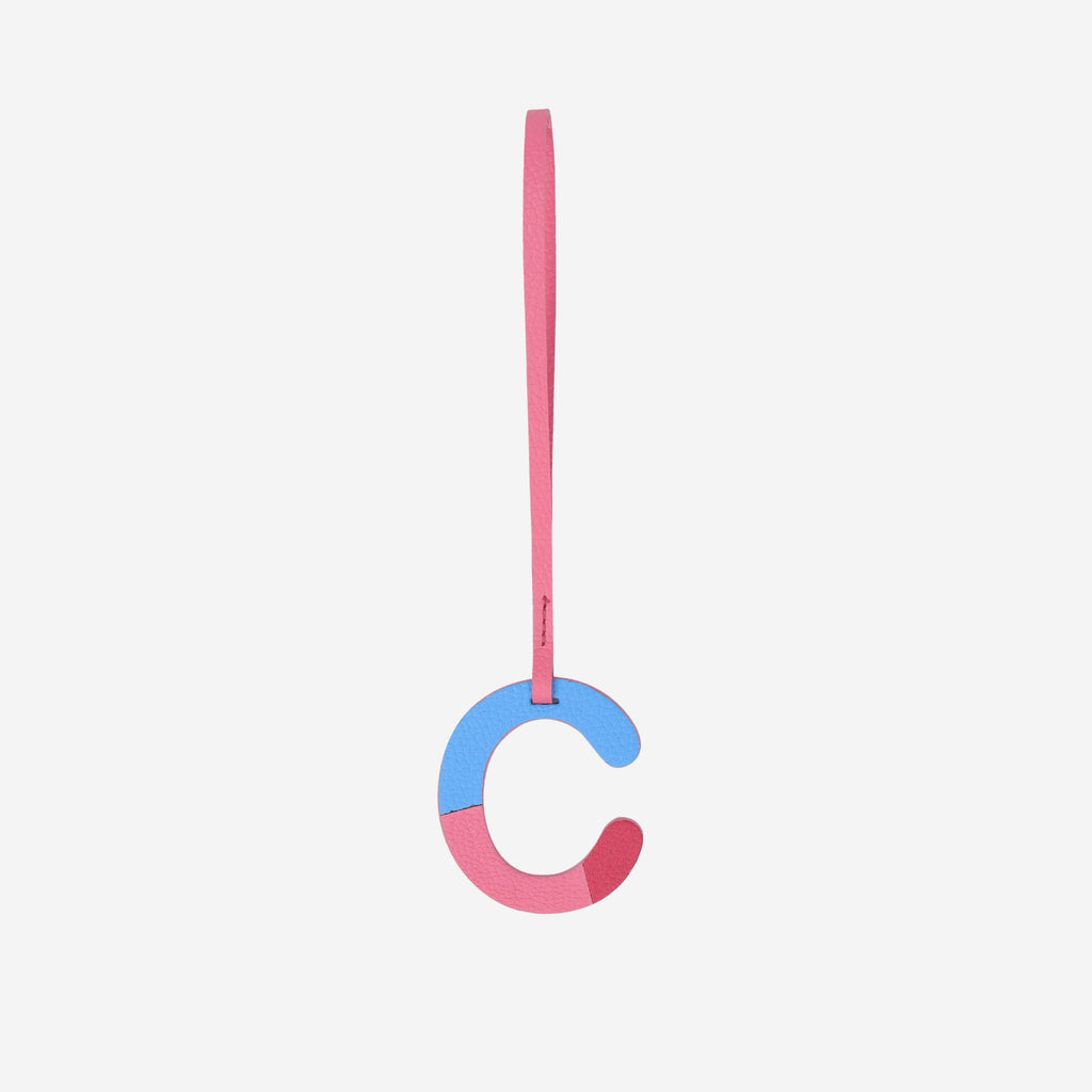 Alphabet Pink Bag Charm