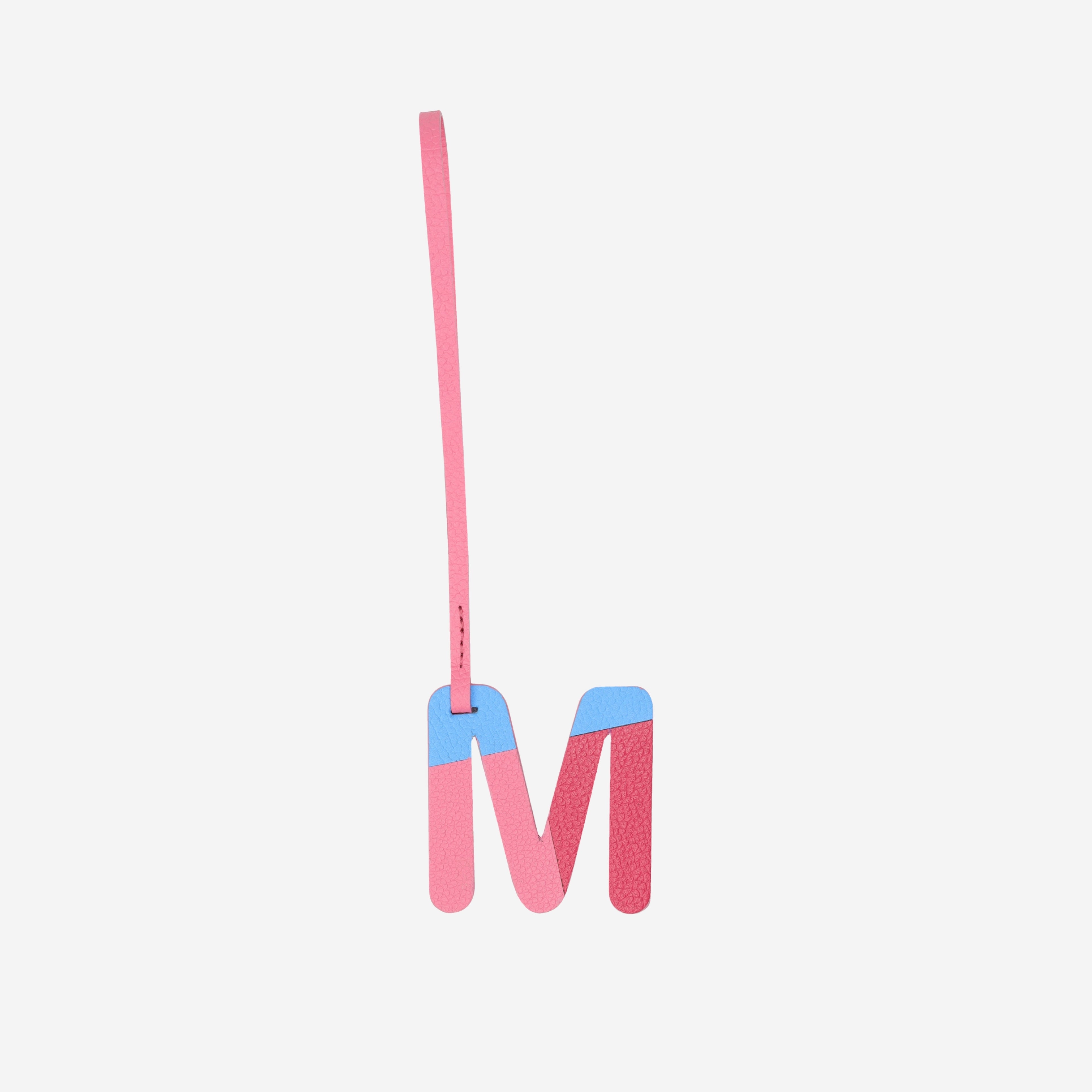 Alphabet Pink Bag Charm